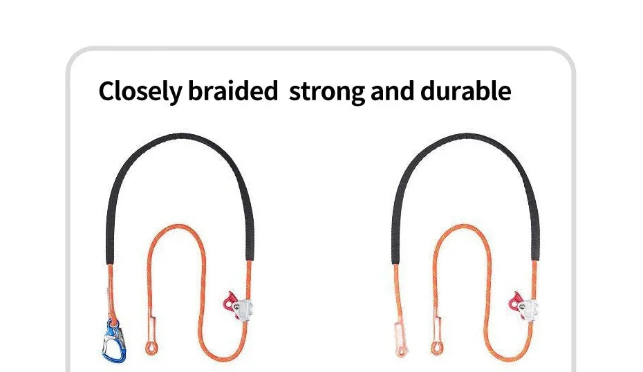 Electrician Fence Height Work Adjustable Positioning 12mm Safety Rope Flat Belt Fall Prevention Construction Safety Equipment