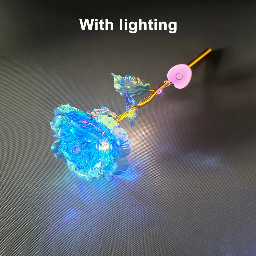 Led Valentine's Day Mother's Day Gift 24K Foil Plated Roses Flowers