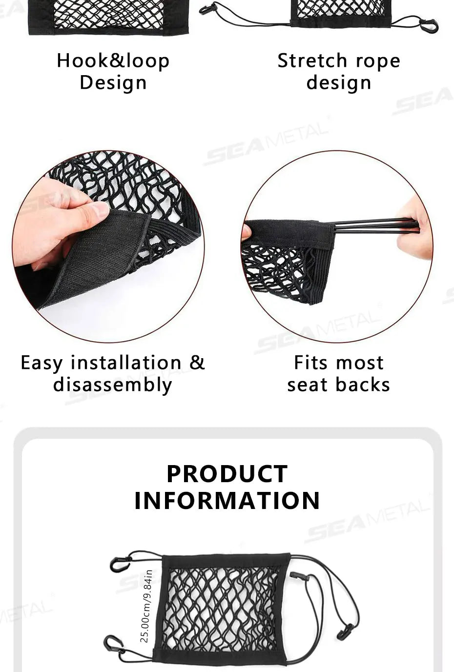 (Storage Net) 🔗 High Elastic ✨ 3 Connects For Personal Use, Cars, Bicycle's, Motorcycles, Scooters, etc.