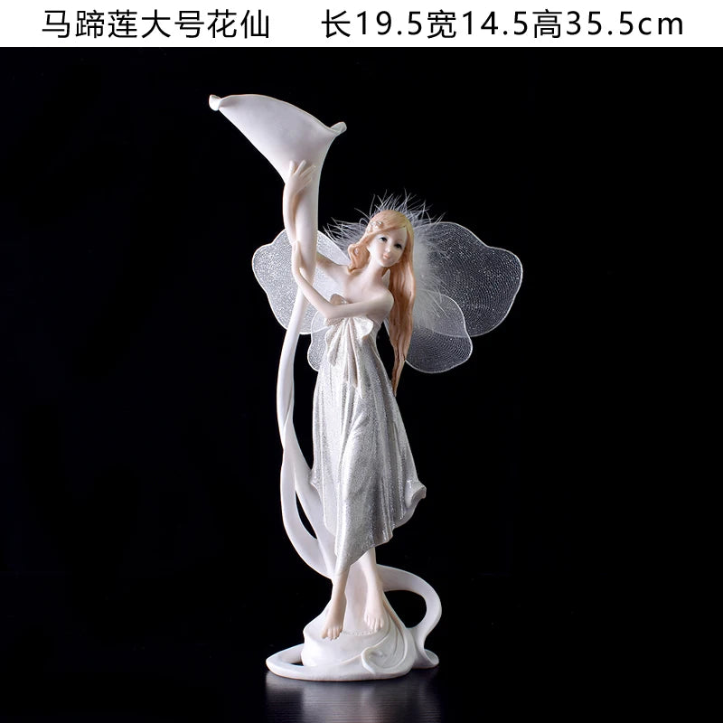 Fairy Beauty Angel Ornaments Resin Doll Cute Girl Wedding Gift Decorative Home Accessories Things For Room Decoration