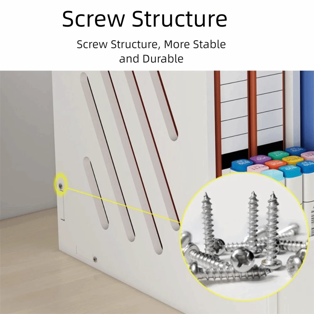 Large Capacity File Storage Rack Space Saving Thickened File Sorter Multi-Layer Partition Design Desktop Storage Box Library