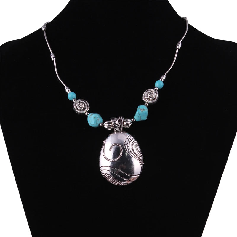 Fashion Choker Necklaces for Women Female Metal Round Vintage Statement Necklace Girls Party Holiday Jewelry Gifts