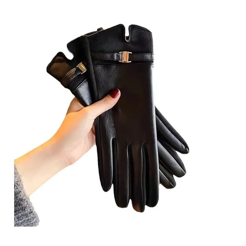 2025 New Gloves for Women in Winter Warm and Plush Thickened Cold Proof Driving Touch Screen Gloves for Outdoor Cycling