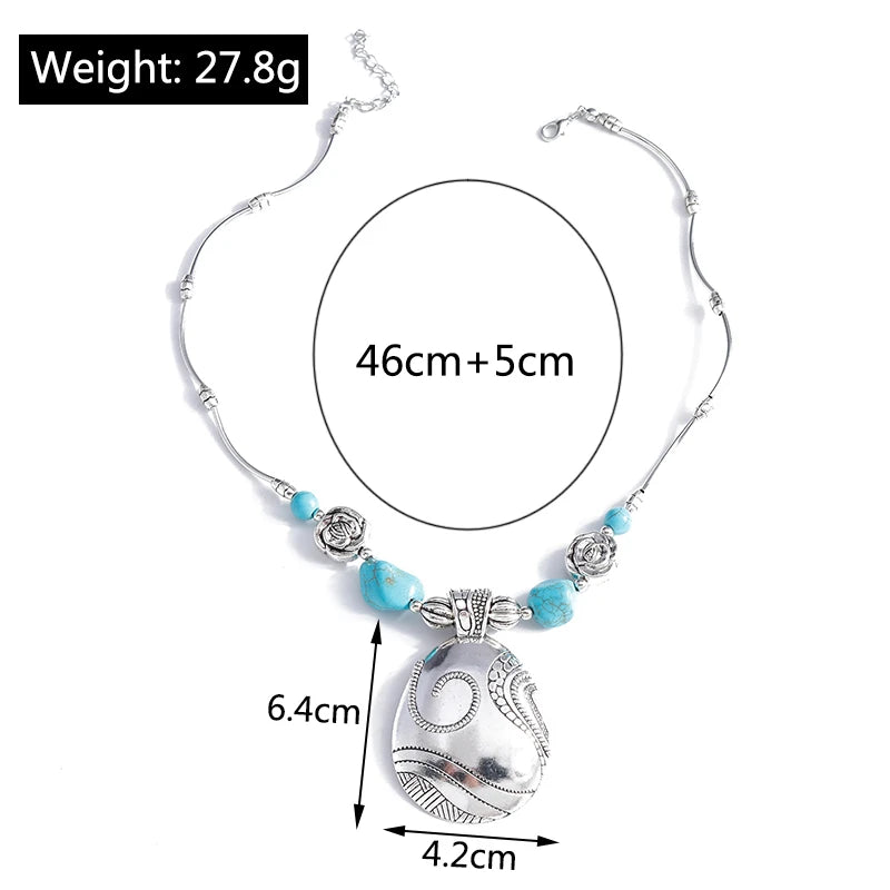 Fashion Choker Necklaces for Women Female Metal Round Vintage Statement Necklace Girls Party Holiday Jewelry Gifts
