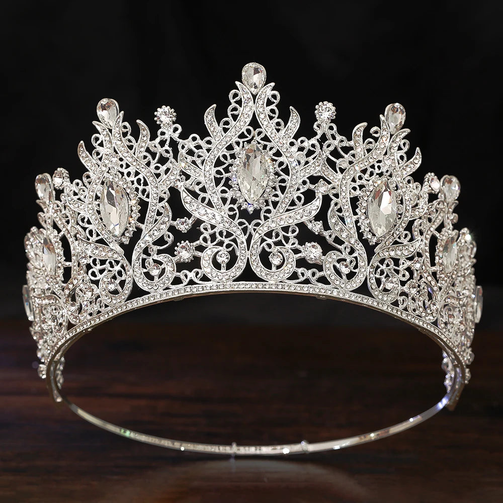 Queen Crown for Women - Baroque Wedding Tiaras and Crowns, Jeweled Costume Tiara Princess Crown, Prom Birthday Party Halloween H