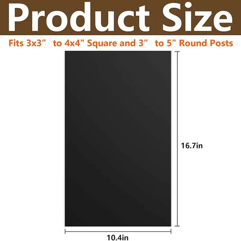 Fence Post Cover 8x Wood Protector 42.5x26.5cm/16.73x10.43 Inch Self-adhesive Protection Cover Outdoor Protective Equipment For