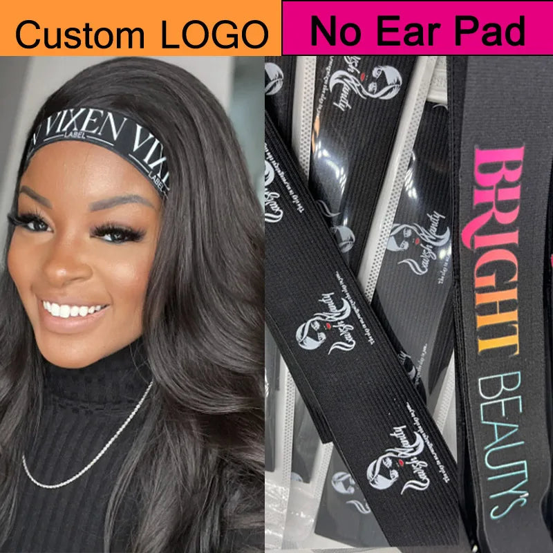 Elastic Bands For Wig With Logo Customize 1Pcs Lace Melting Band 2.5/3/3.5/4cm Wig Band For Melting Lace Lay Edges Soft Band