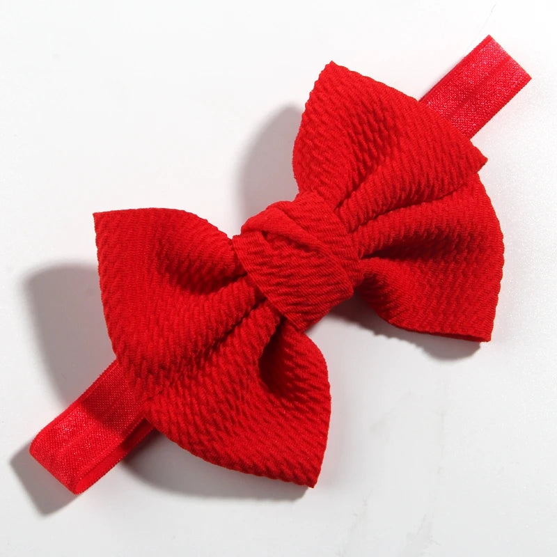 11cm 4.3" Fashion Seersucker Waffle Hair Bows With Headbands For Women Girls Kids Headwear Headband Hair Accessories