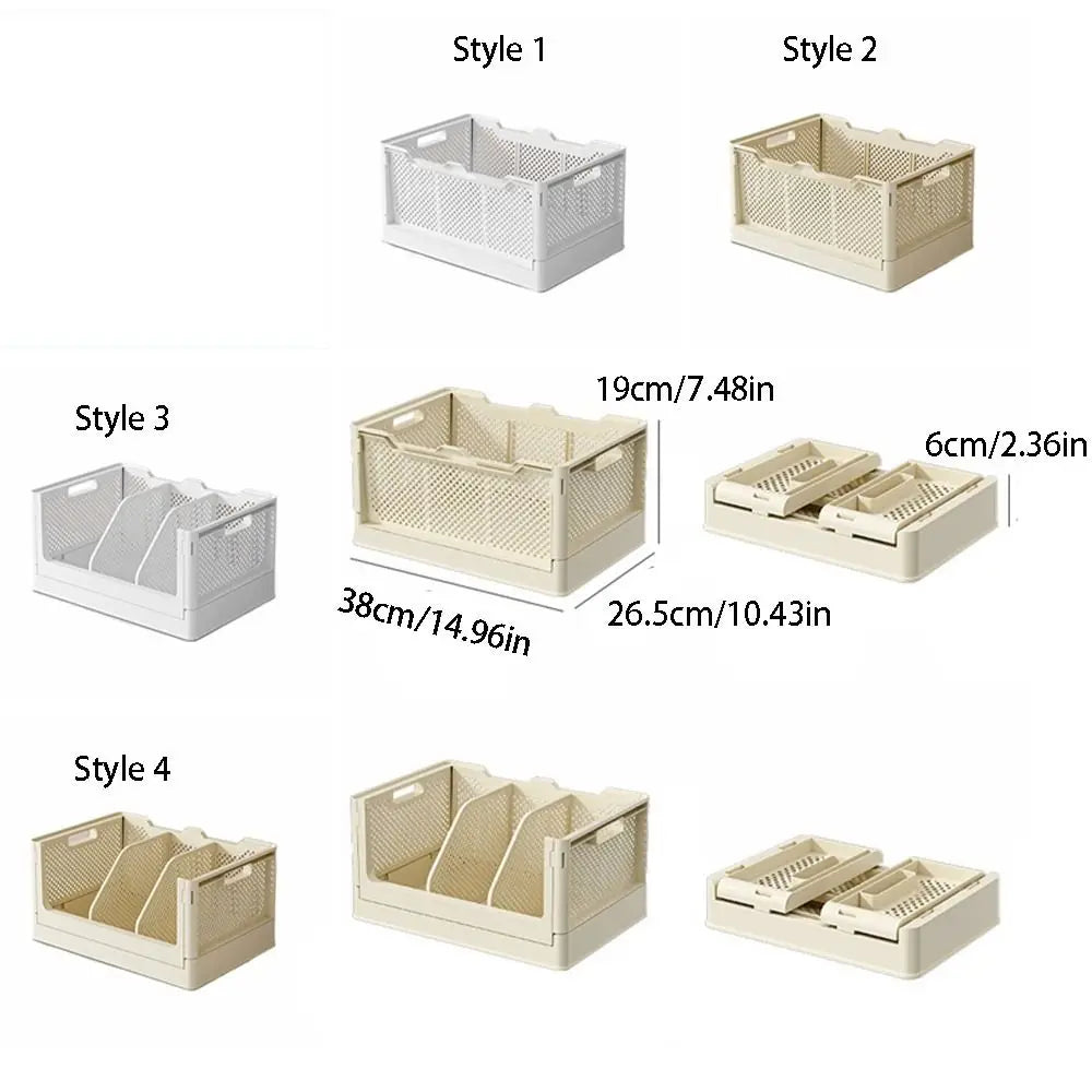 Storage Container Large Capacity Foldable Storage Basket Portable with Dividers Toys Storage Bin Multi-purpose Book Frame Snacks