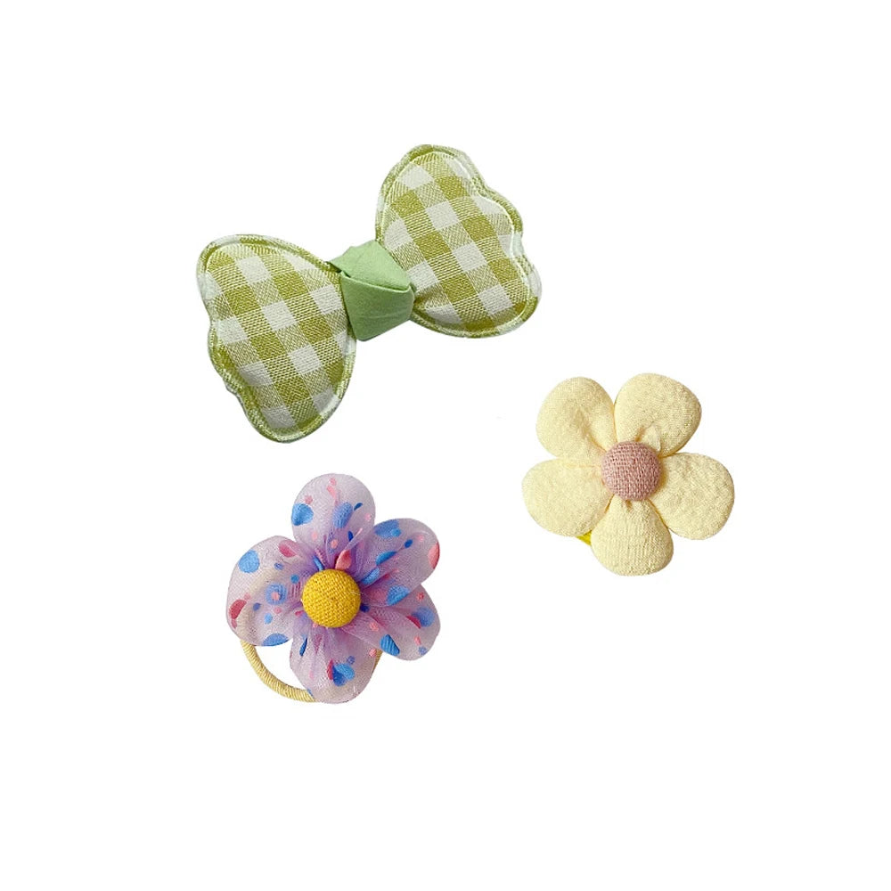 Children's Hairpin Princess Little Girl Sweet Mesh Broken Clip Cute Baby Does Not Hurt Hair Headdress Suit