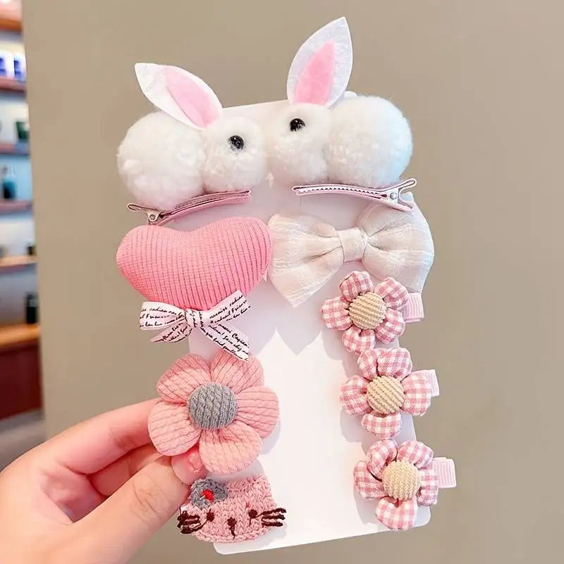 Children's Hairpin Princess Little Girl Sweet Mesh Broken Clip Cute Baby Does Not Hurt Hair Headdress Suit