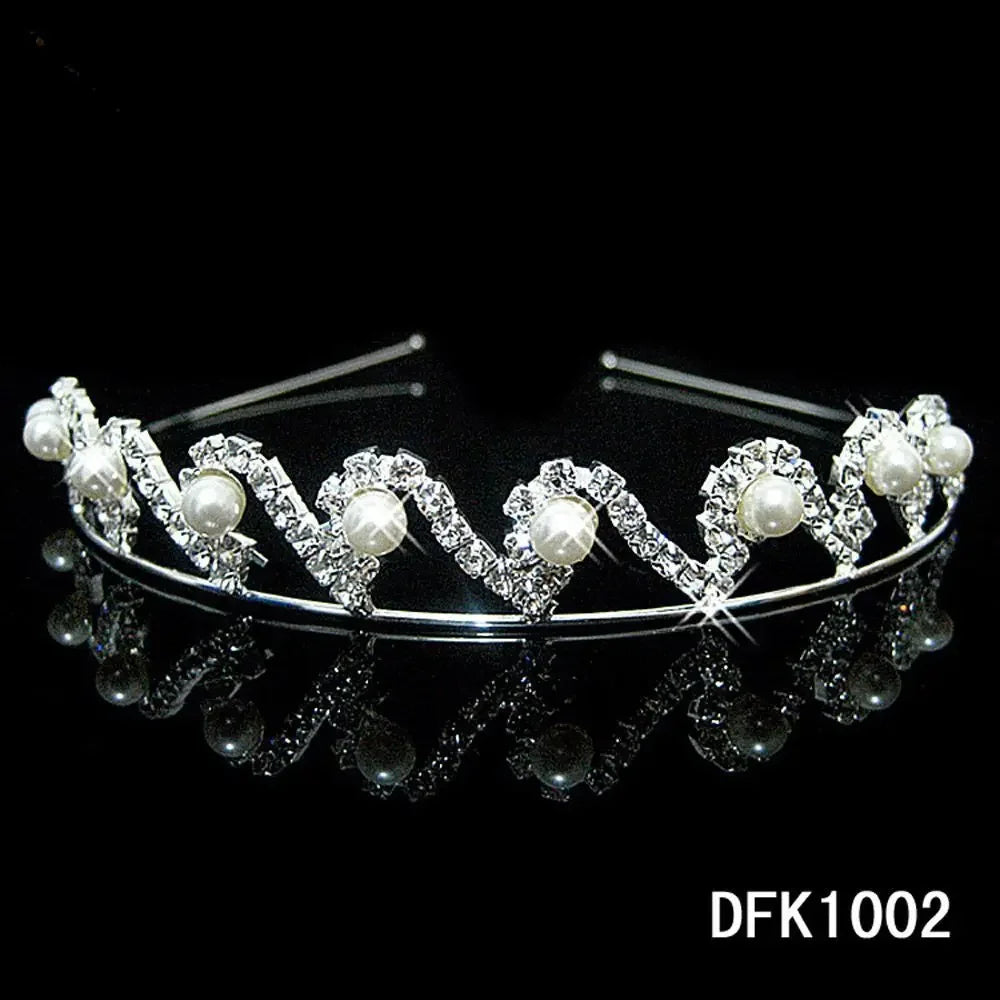 Children Tiaras and Crowns Headband Kids Girls Bridal Crystal Crown Wedding Party Accessiories Hair Jewelry Ornaments Headpiece