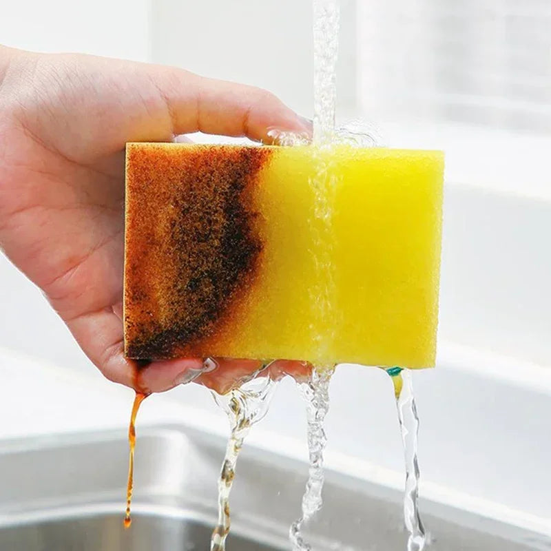 50 Highly absorbent double-sided sponge magic cleaning pot rust sponge cleaning brush kitchen cleaning tool