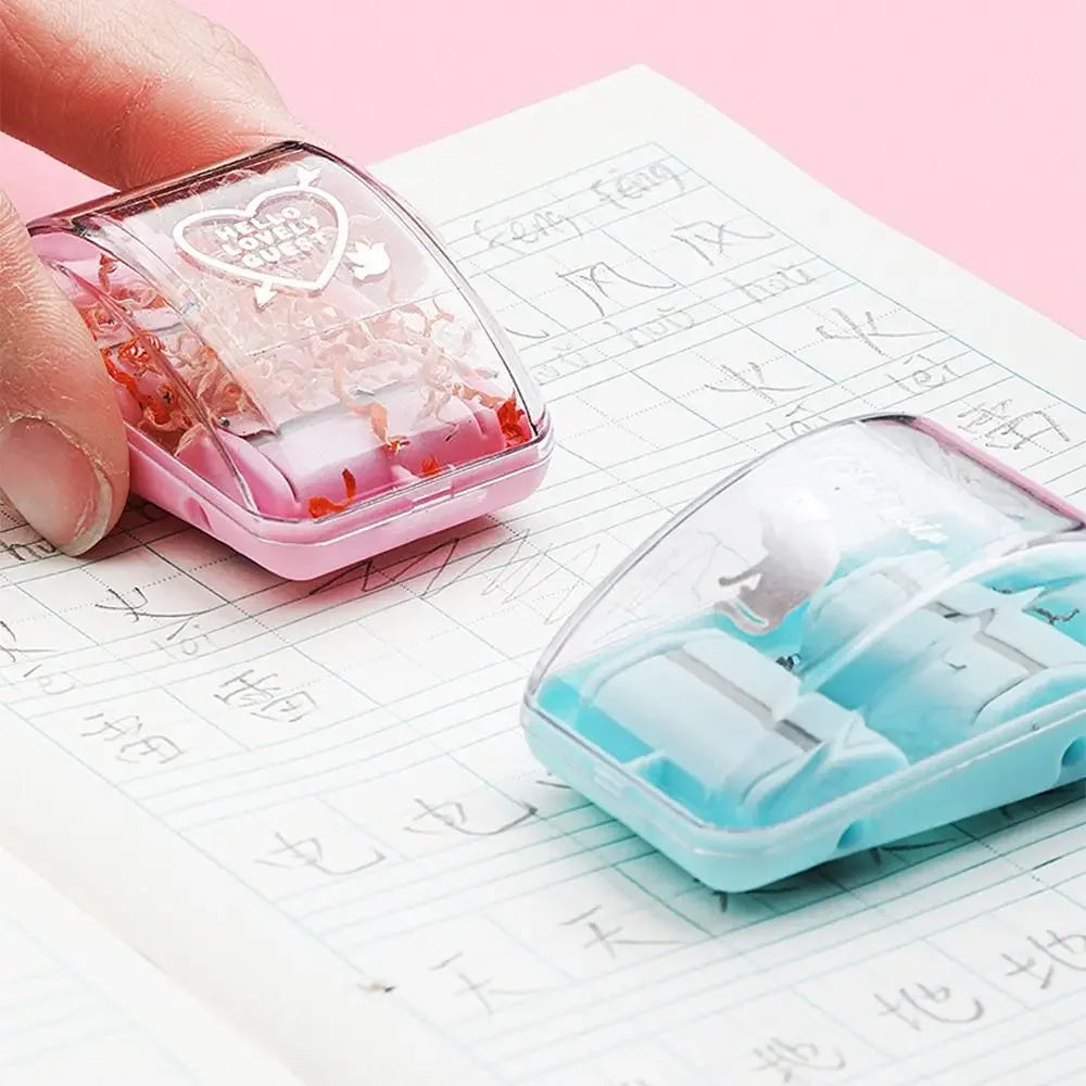 Mini Eraser Crumb Collectors✨ Portable Desktop Vacuum Cleaner With Cute Eraser Manual Desktop Sweeper Students Gift School Office🎁✨