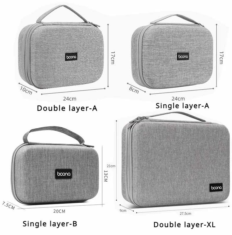 Travel Electronics Accessories Storage Bag Large Capacity Tablet Hard Data Cable Organizer Box Eva Hard Protective Case 