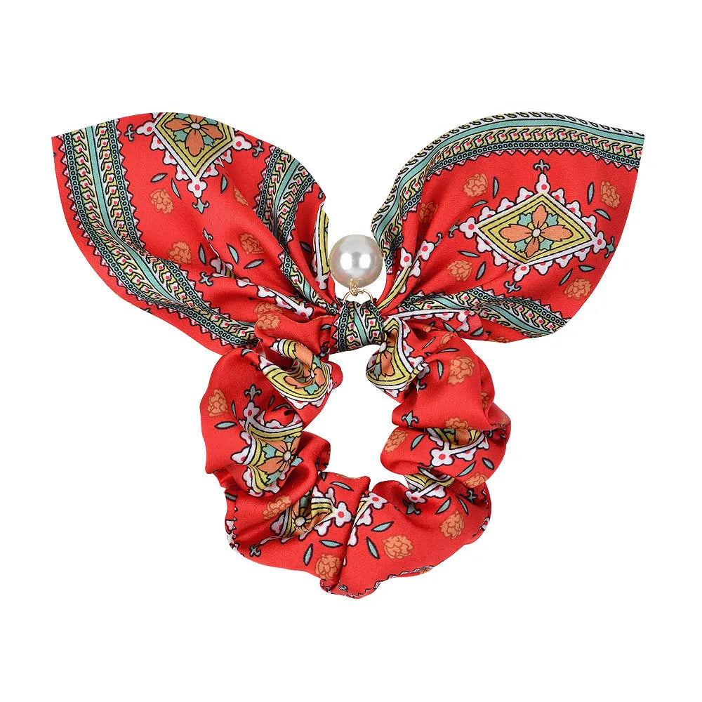 New Chiffon Bowknot Elastic Hair Bands For Women Girls Solid Color Scrunchies Headband Hair Ties Ponytail Holder Hair Accessorie