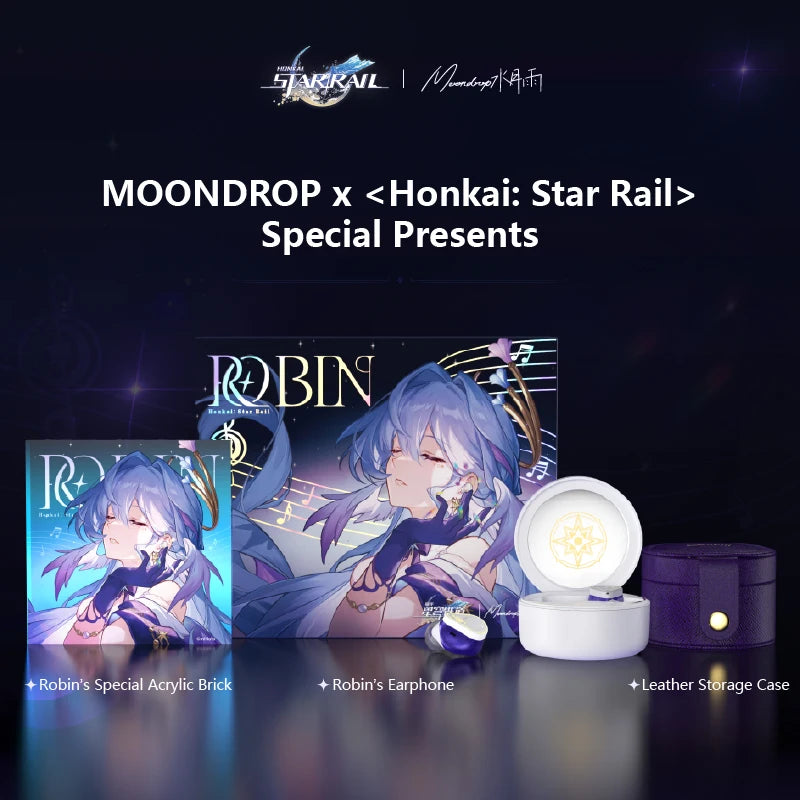 MOONDROP ROBIN Earphone Honkai Star Rail Robin's Earphones TWS Hybrid Dynamic Driver + Planar Driver ANC TWS Earphones