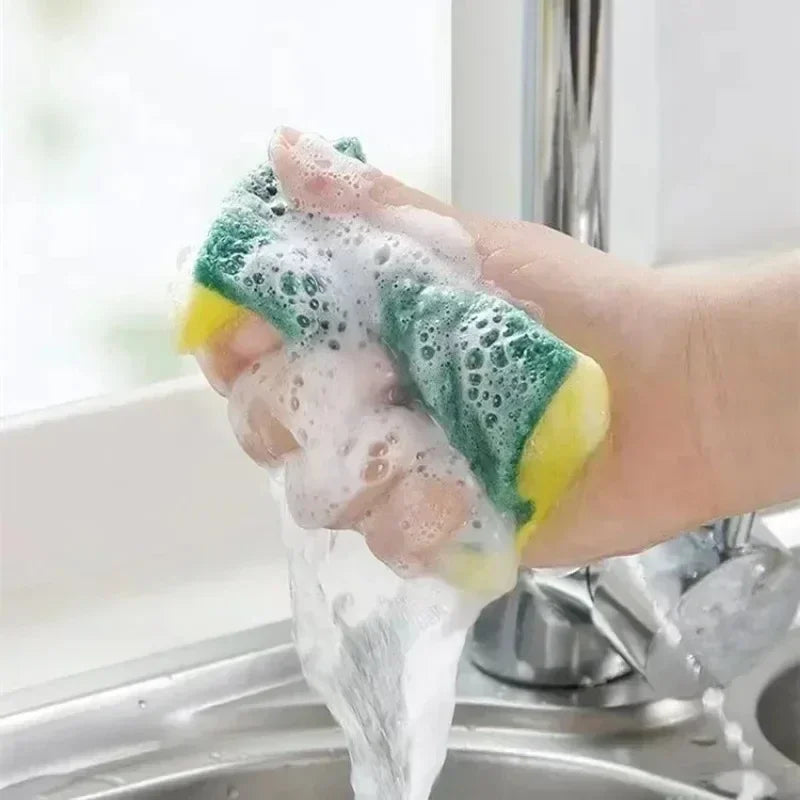 50 Highly absorbent double-sided sponge magic cleaning pot rust sponge cleaning brush kitchen cleaning tool