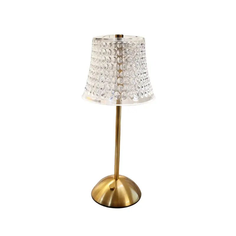 Luxury Decorative Table Lamps Retro Crystal Table Lamp Rechargeable Touch Bedside Lamp Bedroom Bedside Night Lamp Dining Room