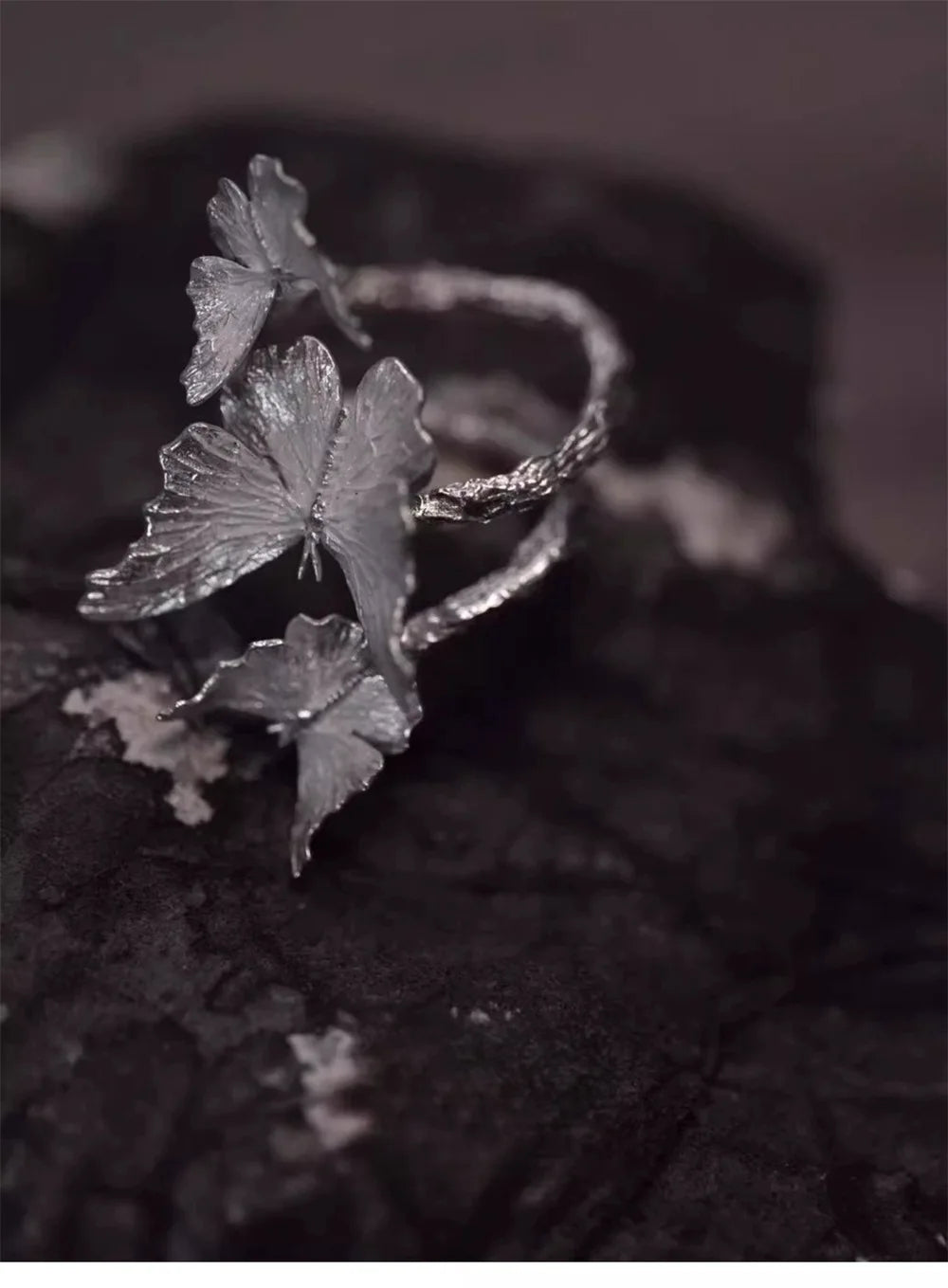Butterfly ring, female new style butterfly habitat ring, niche design, fashionable and personalized index=r