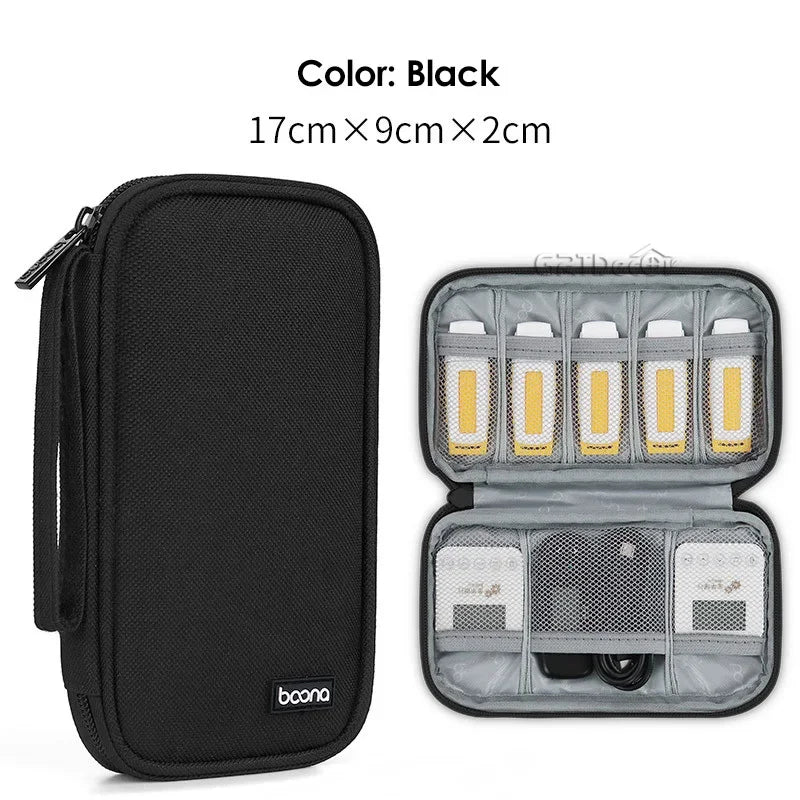 Travel Closet Organizer Case for Headphones Storage Bags Digital Portable Zipper Accessories Charger Data Cable USB Pouch