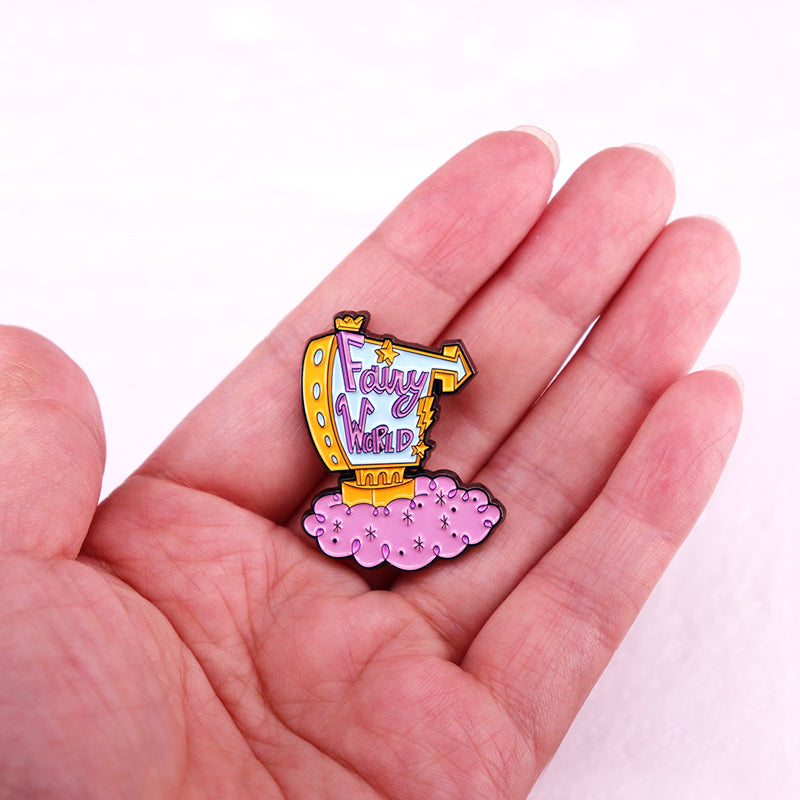 Fairy World Enamel Pin Faerie Brooch Jewelry Accessories for Child