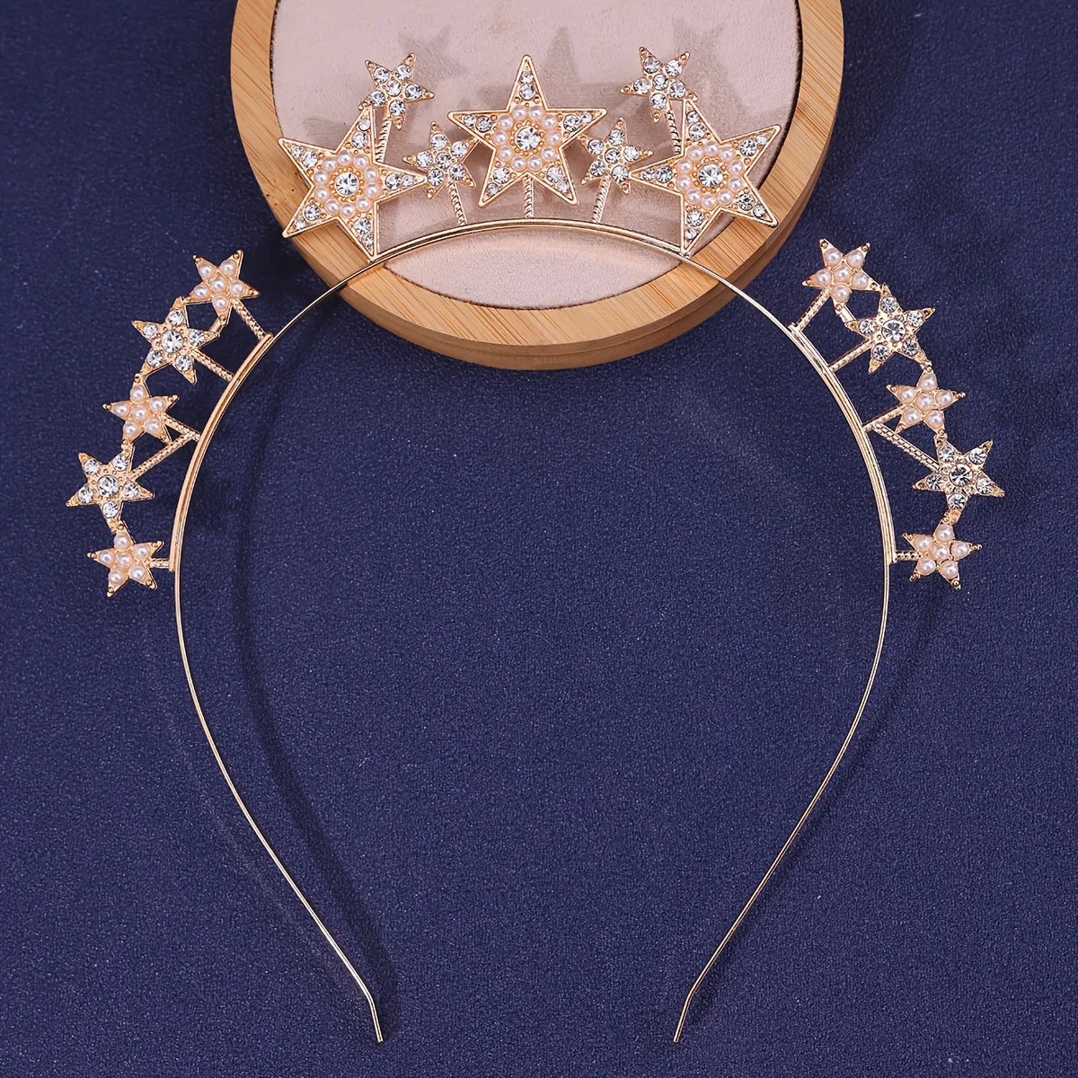 Fairy Crown Cute Crystal Bridal Hair Tiara Wedding Hair Accessories Rhinestone Hairband Star Hair Hoop Headpieces Head Jewelry