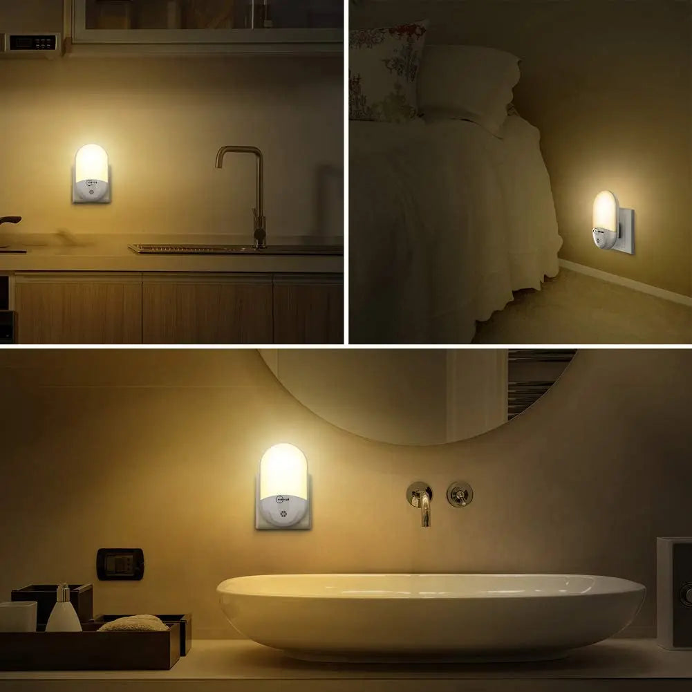 LED Night Light, Night Lights Plug in Walls with Dusk to Dawn Photocell Sensor, 0.5W Energy Saving Plug in Night Lighting