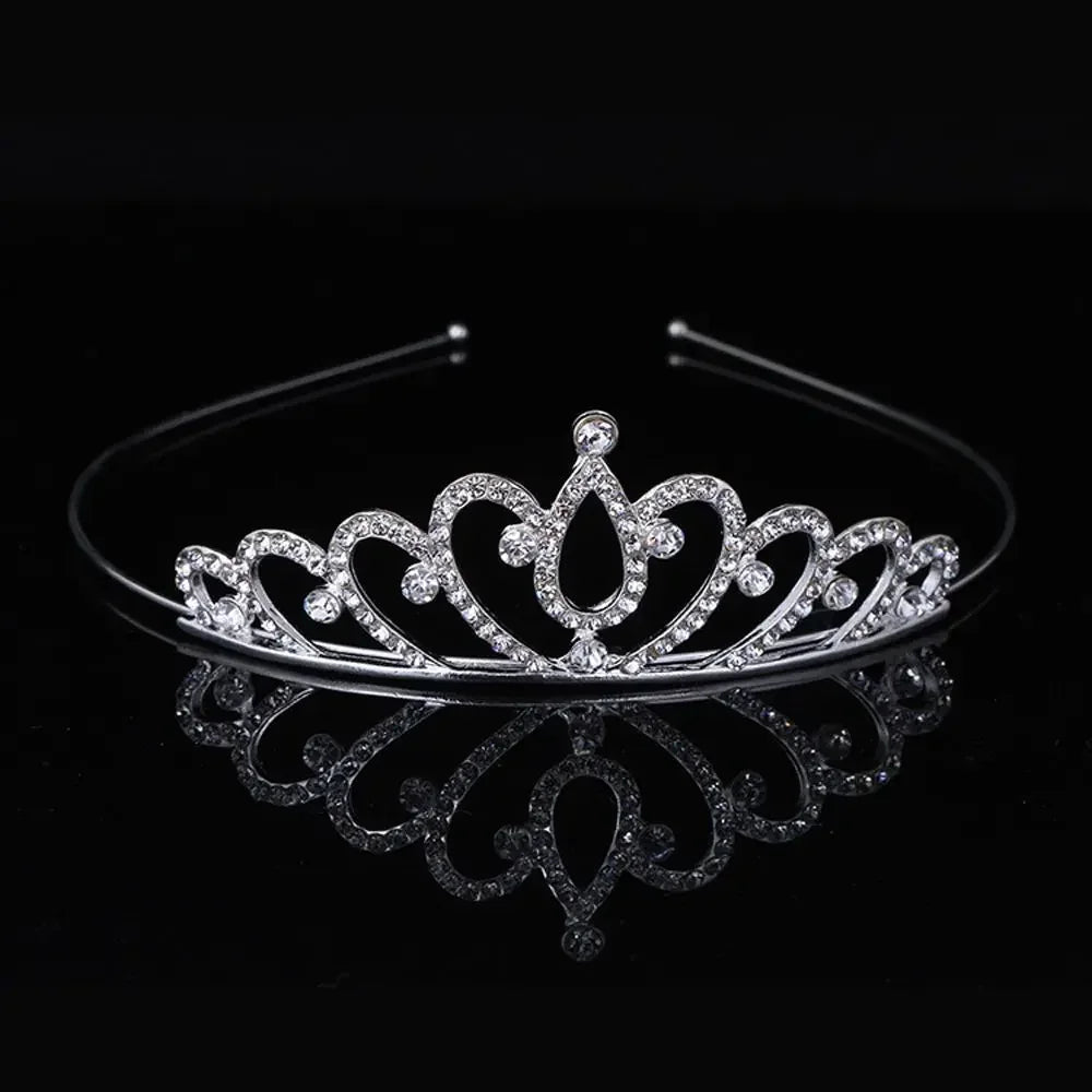 Children Tiaras and Crowns Headband Kids Girls Bridal Crystal Crown Wedding Party Accessiories Hair Jewelry Ornaments Headpiece