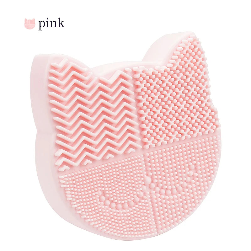 Silicone Makeup Brush Cleaning Storage Box Make Up Washing Board Cleaner Carpet Cosmetic Brushes Tools