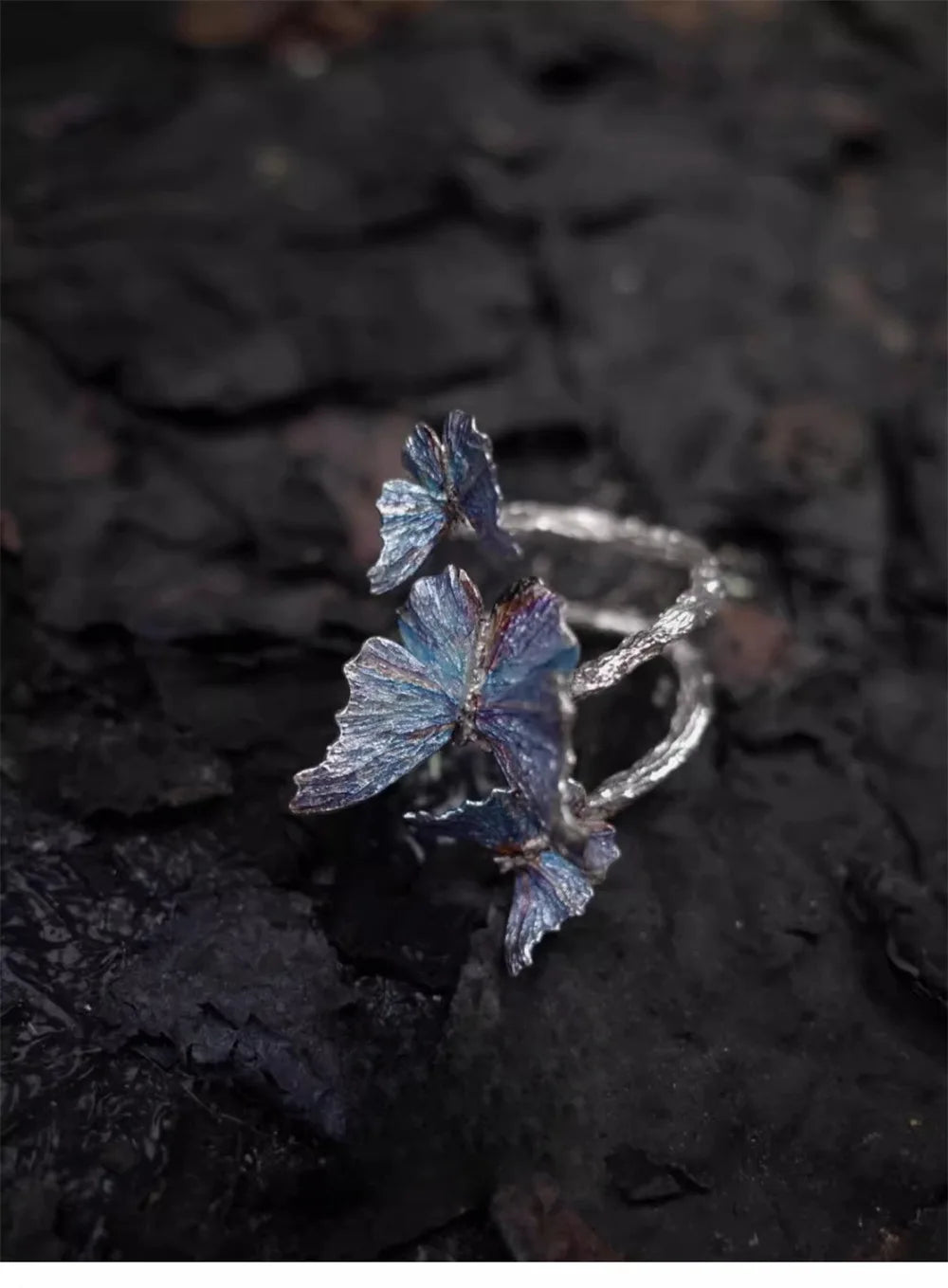 Butterfly ring, female new style butterfly habitat ring, niche design, fashionable and personalized index=r