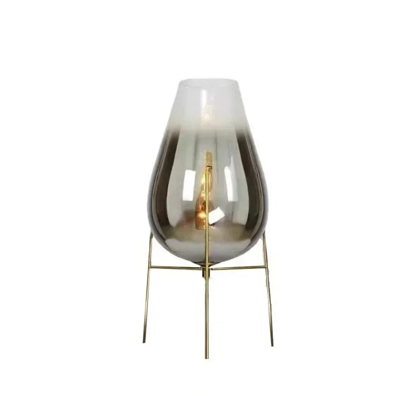 Postmodern Creative Light Luxury Simple Living Room Bedroom Hotel Art Vase Glass Desk Lamp Floor Lamp Home Lighting Decoration