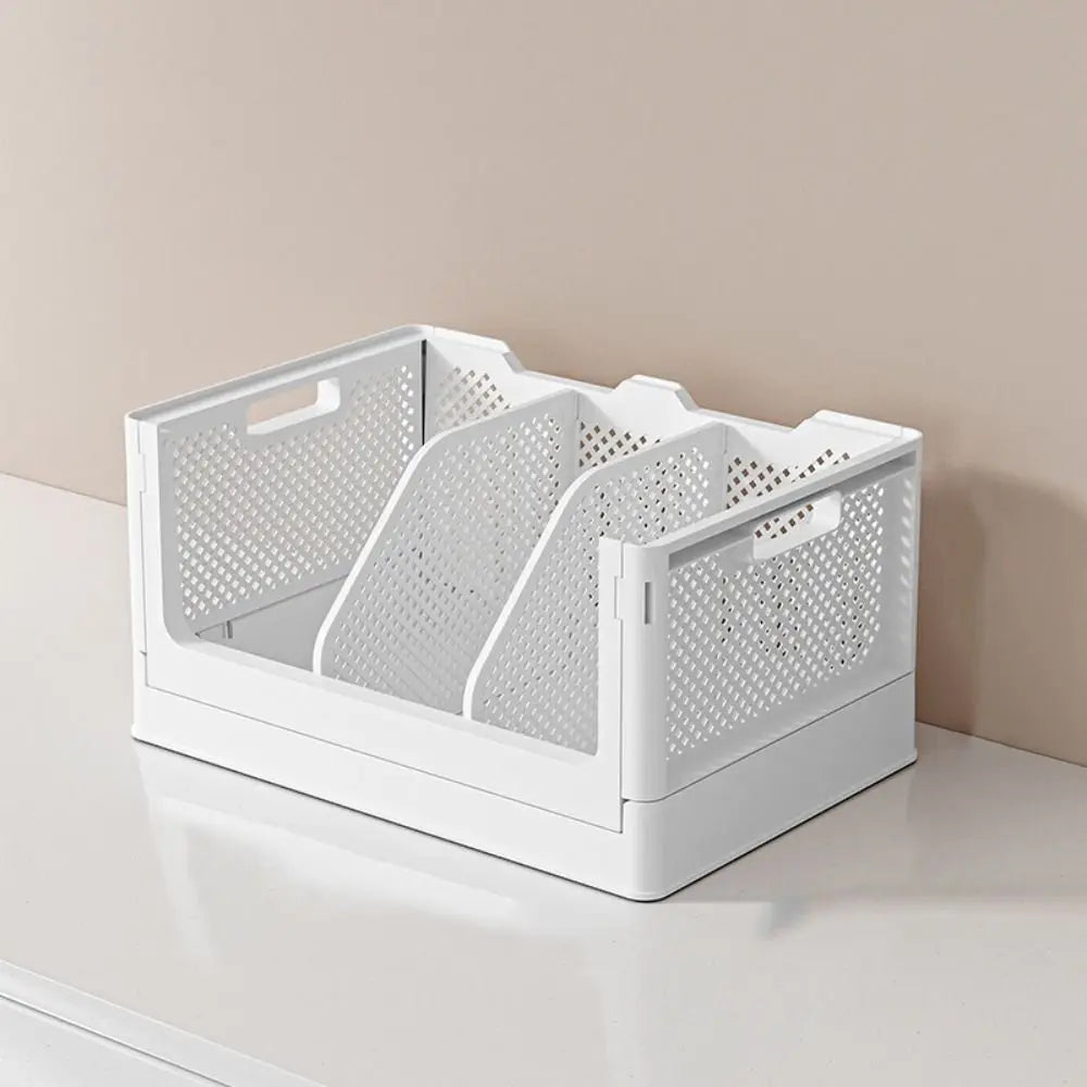 Storage Container Large Capacity Foldable Storage Basket Portable with Dividers Toys Storage Bin Multi-purpose Book Frame Snacks
