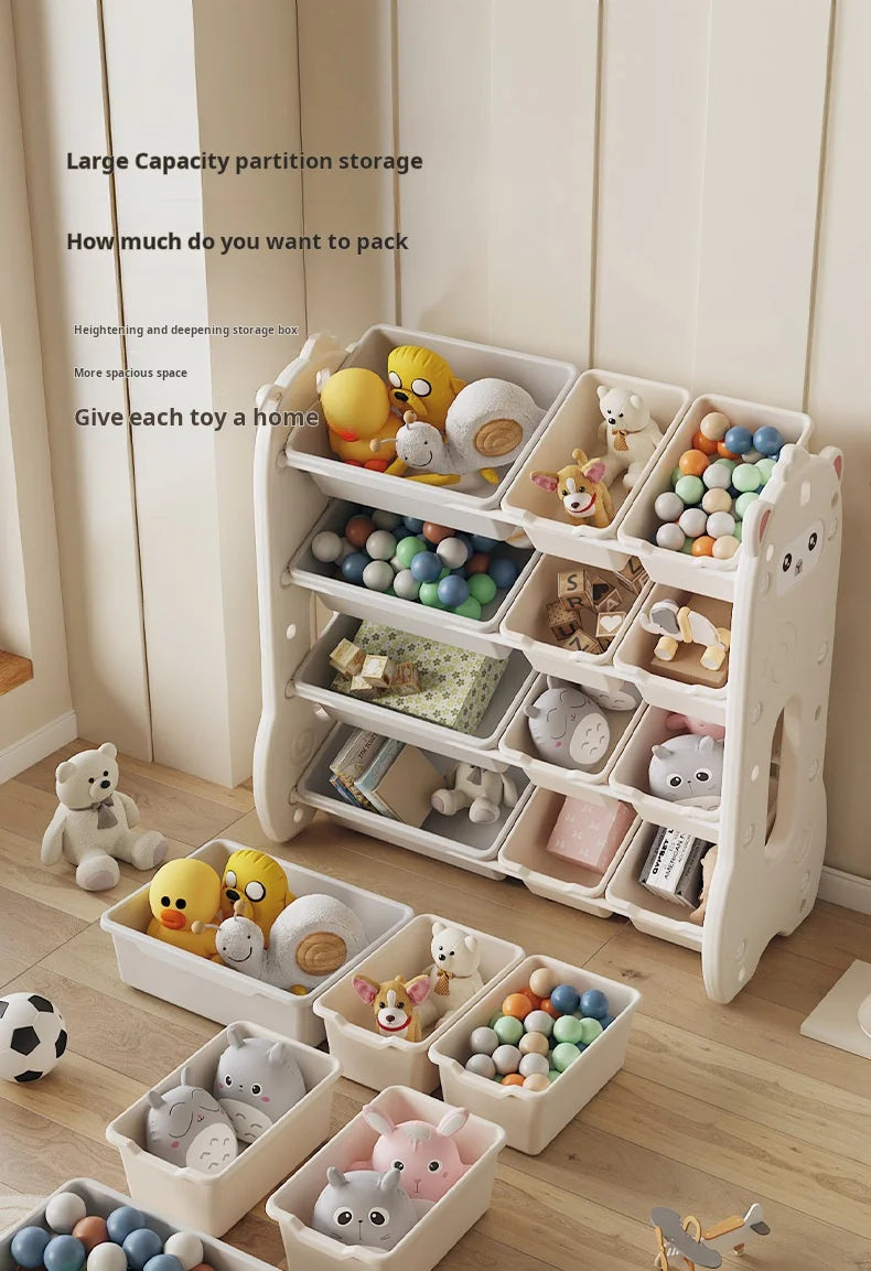 Children's toy storage large capacity classification multi-layer storage rack baby locker Shelf organizer Children's bookshelve