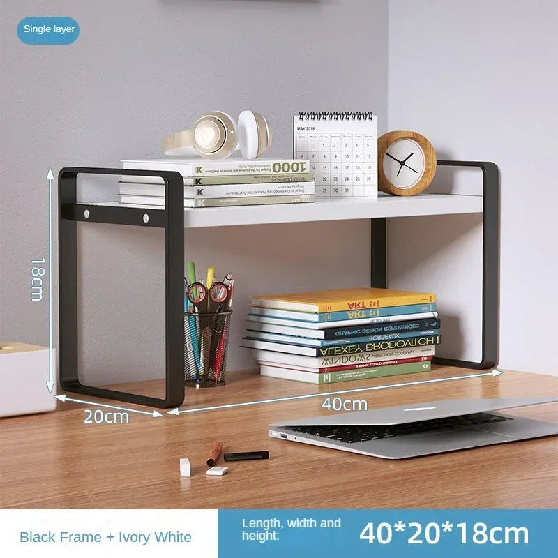 Student Dormitory Desktop Book Storage Rack Layered Sorting of Office Desk Clutter Bedroom Cosmetics Perfume Iron Storage Rack