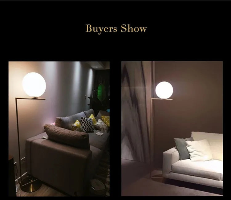 Modern Glass Ball floor lamps table lamp night light Nordic Simple Bedside Desk Home Decor LED Lustre Chandelier Light Lamparas