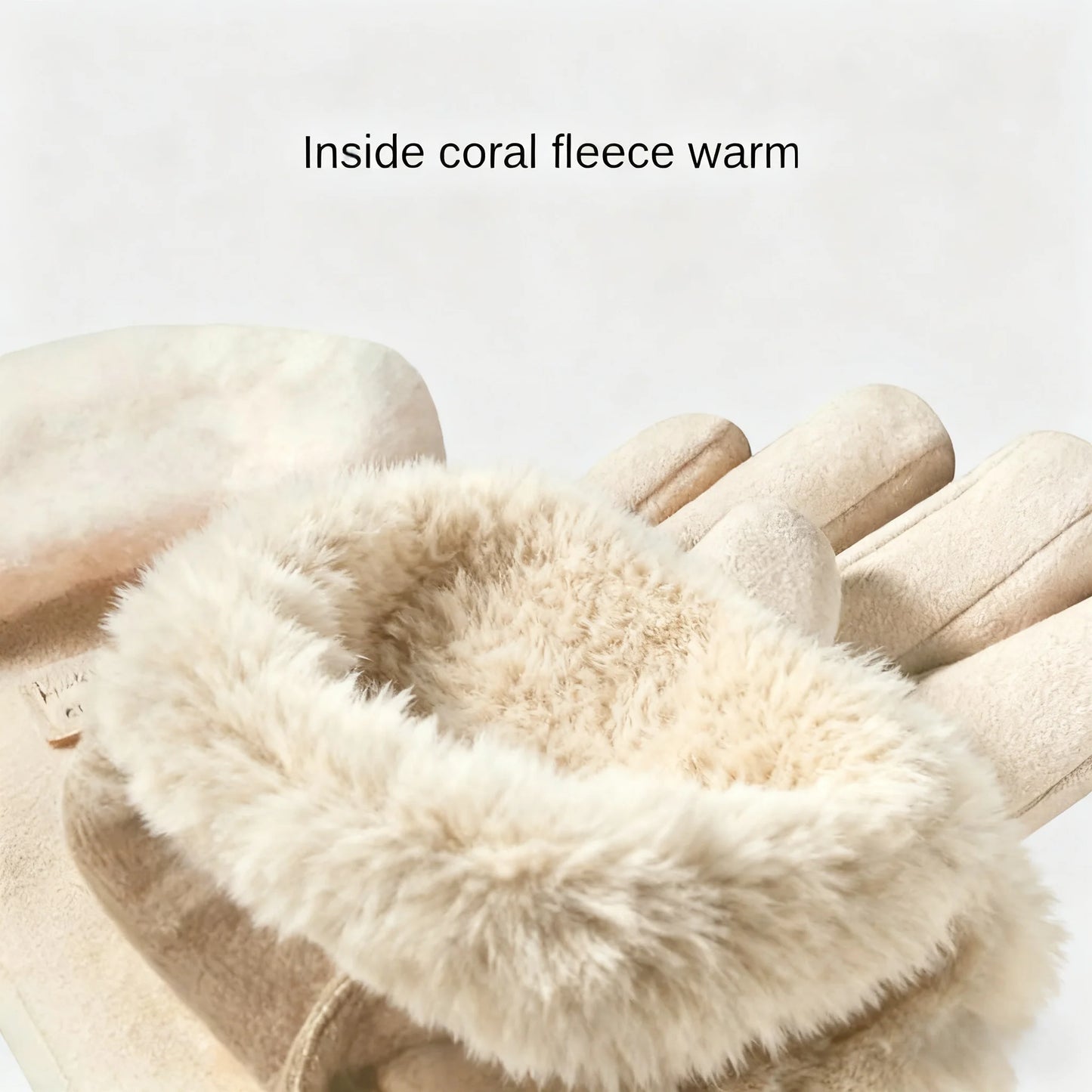Women's Touchscreen Winter Gloves - Fashionable Finger Gloves, Thin Cashmere Solid Color (Suitable for Autumn and Winter Warmth