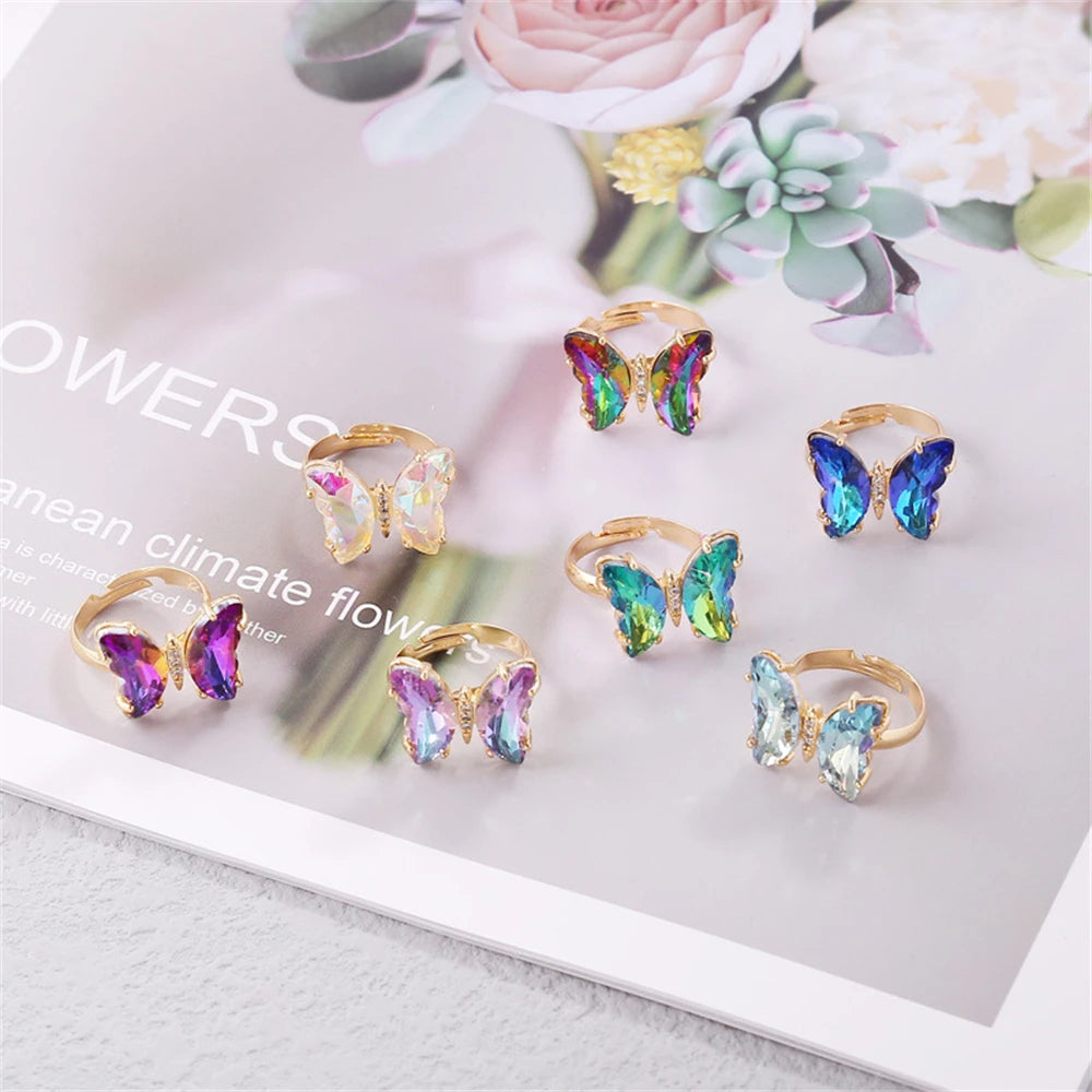 Fantasy Gem Butterfly Ring Adjustable