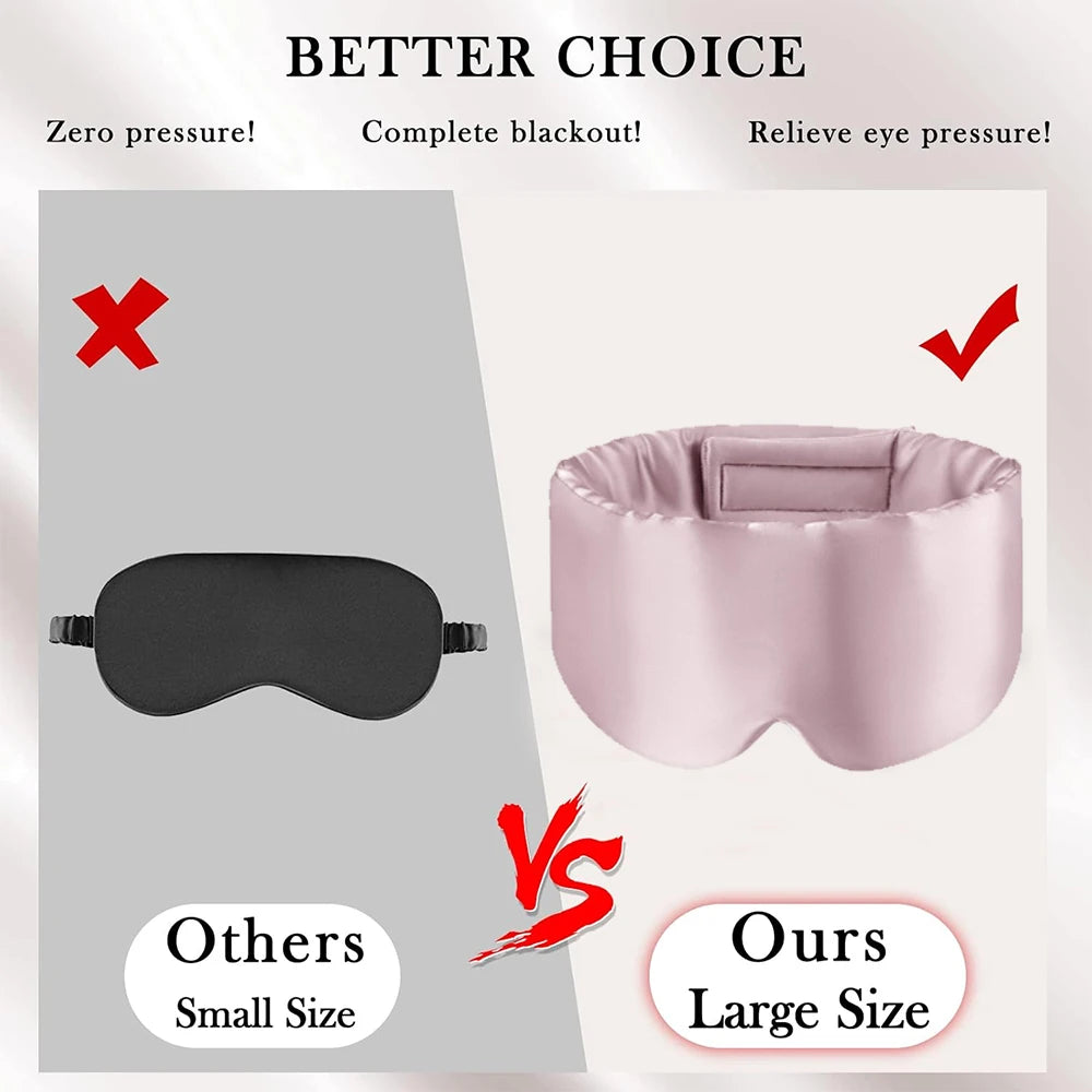 100% Mulberry Silk Blackout Sleeping Eye Mask Soft And Non-Intraocular Pressure Sleeping Mask Suitable For Side Sleep Adjustable