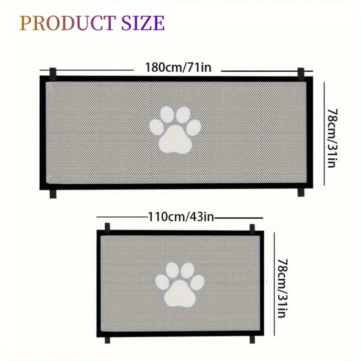 Fence Protection Net Pet Isolated Network Stairs Gate Dog Accessories No Punching Pet Dog Barrier Fences Foldable Dog Safety