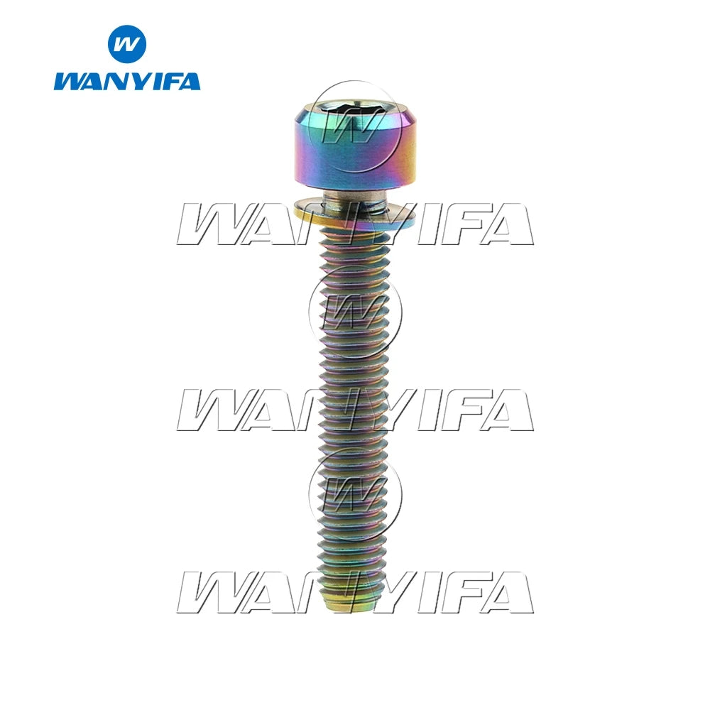 Titanium Bolt M6x16/18/20/25/30/35mm Allen Hex Screws with Washer for Bicycle Disc Brake Upgrade V brake Hub Fixed