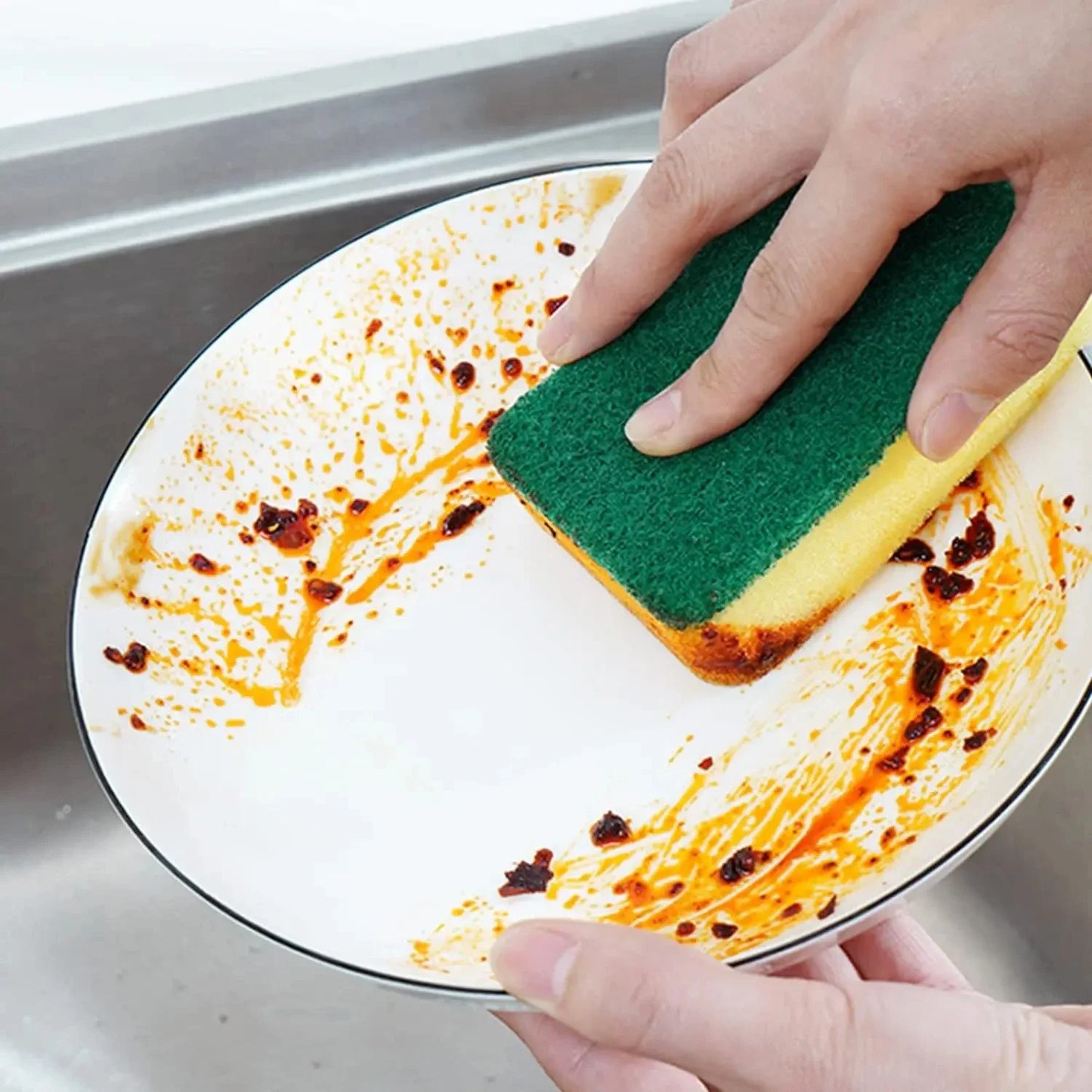 50 Highly absorbent double-sided sponge magic cleaning pot rust sponge cleaning brush kitchen cleaning tool