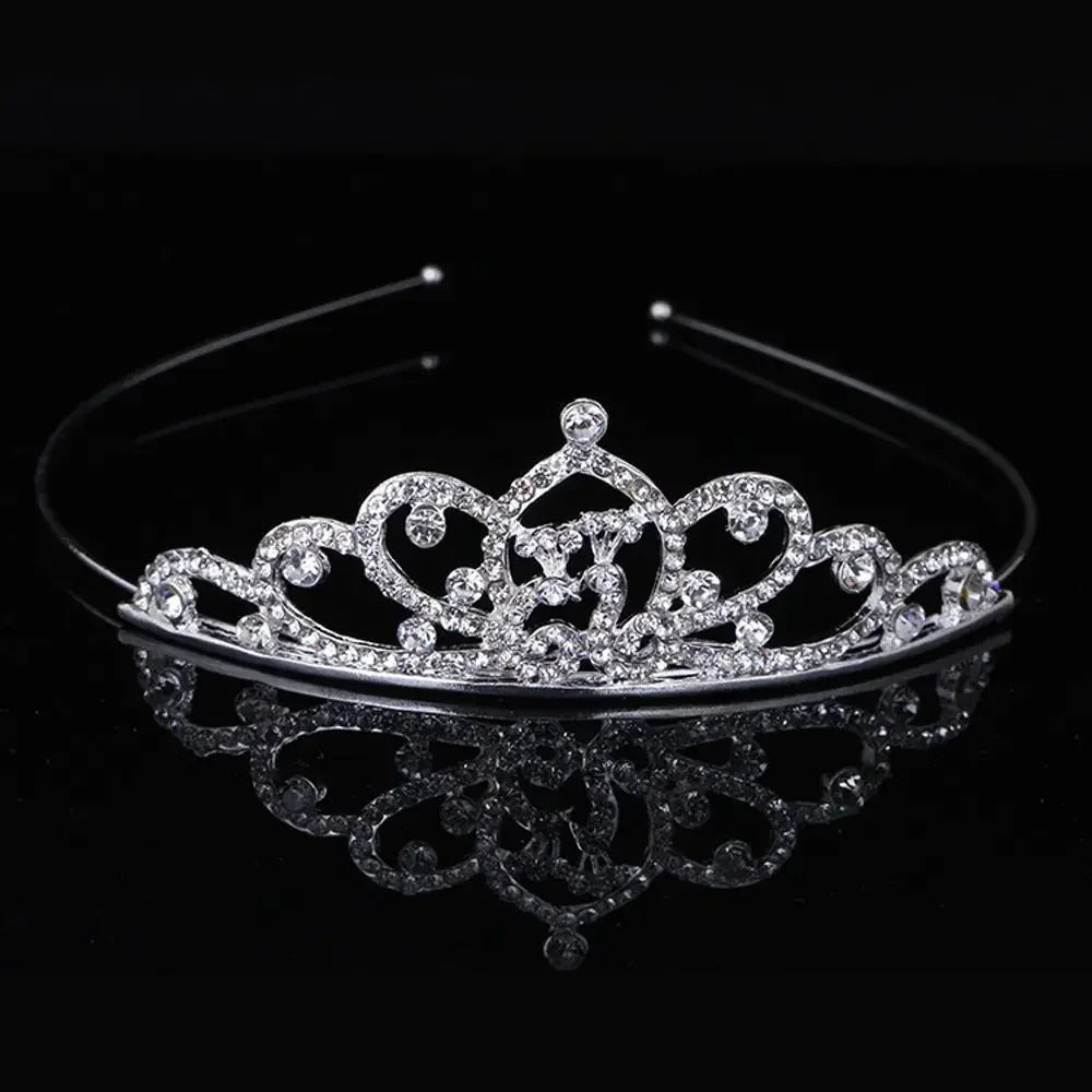 Children Tiaras and Crowns Headband Kids Girls Bridal Crystal Crown Wedding Party Accessiories Hair Jewelry Ornaments Headpiece