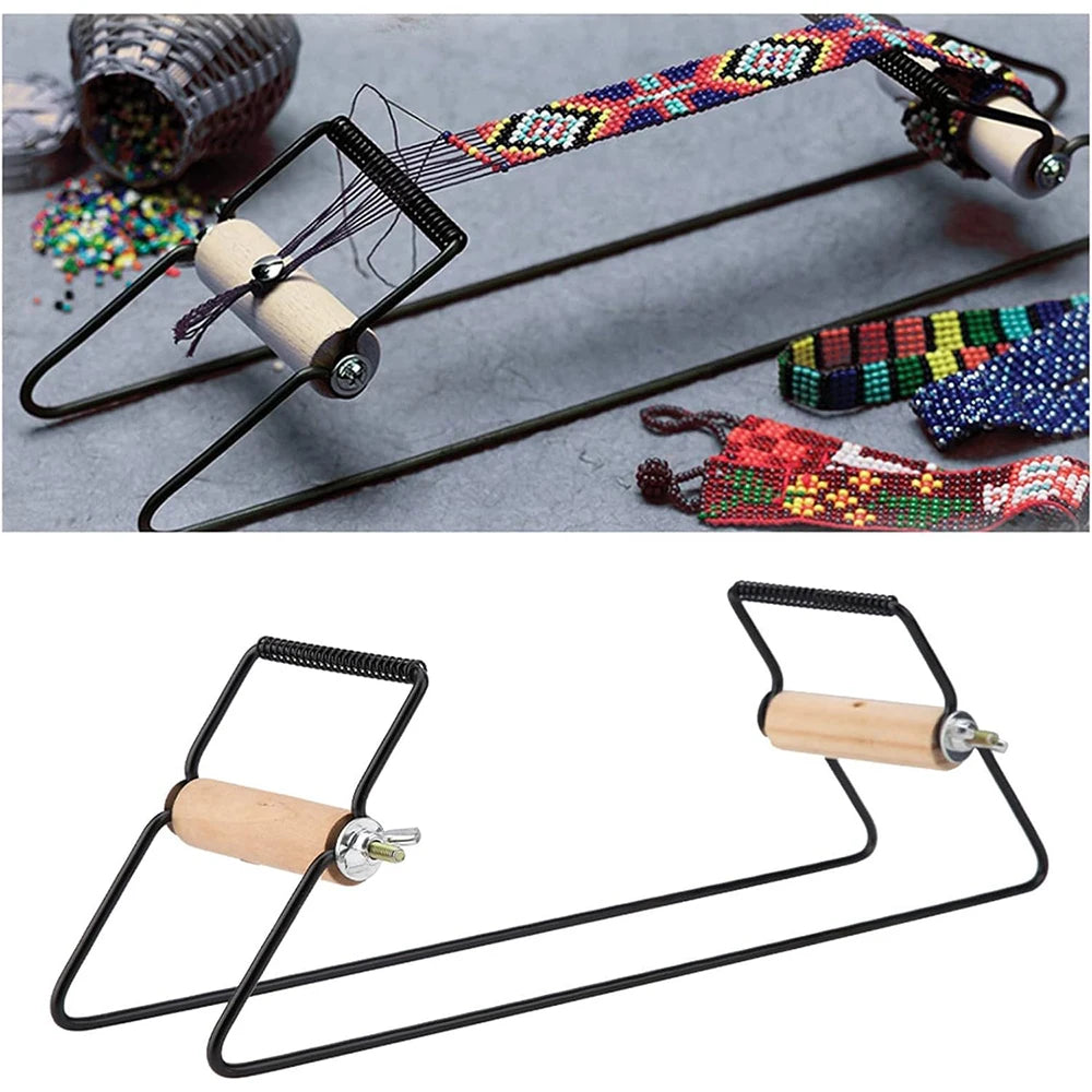 DIY Wood Weaving Beading Loom Kit Bracelet Jewelry Making Tool Handmade Weaving Knitting Craft Loom