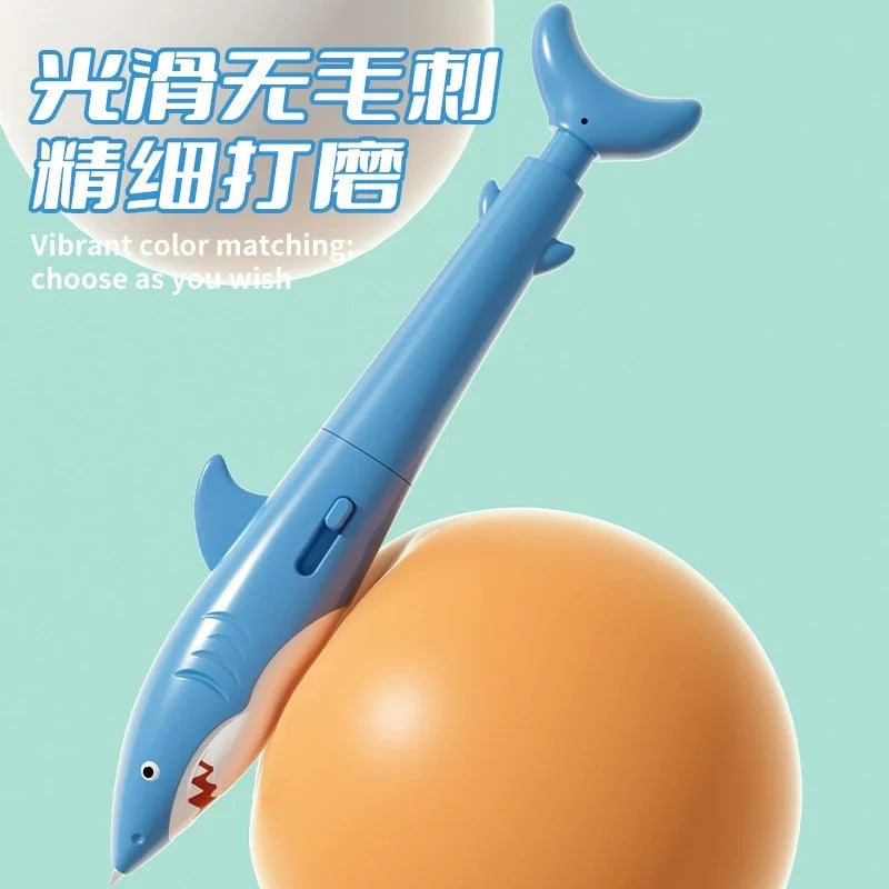 Novelty Shark Water Spray Ballpoint Pen Creative Water Gun Pen Student Writing Pens Toy Gifts Water Pistol Pen Stationery Supply