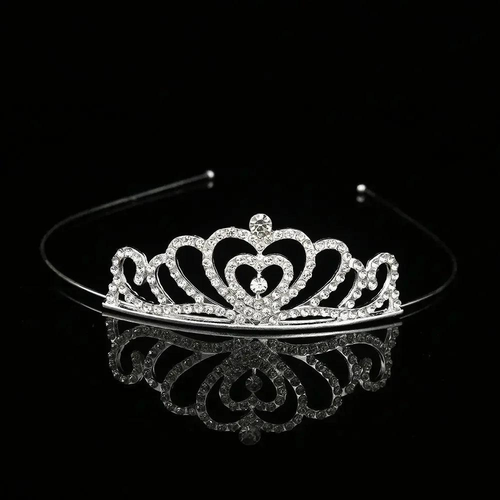 Children Tiaras and Crowns Headband Kids Girls Bridal Crystal Crown Wedding Party Accessiories Hair Jewelry Ornaments Headpiece