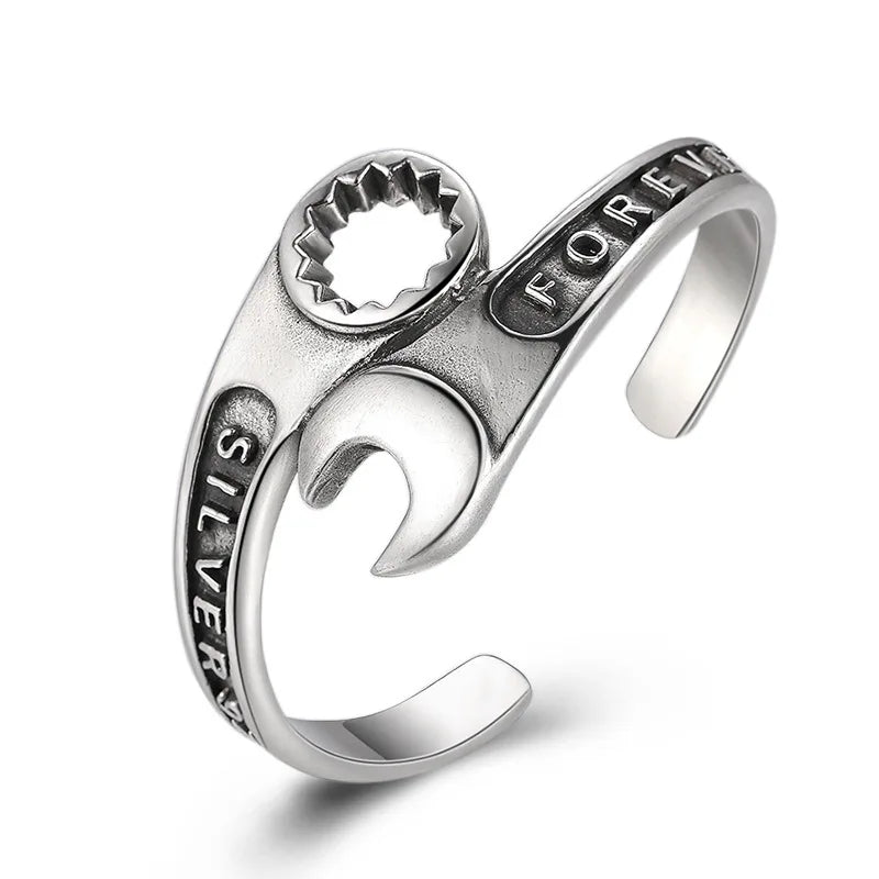 Trendy Fashion Stainless Steel Bracelets For Men New Fashion Cool Men's Personalized Open End Wrench Bracelets Gifts