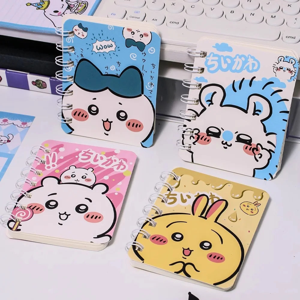 New Chiikawa Hachiware Mini Notebook A7 Paper for Students Stationery Cartoon Usagi Portable Coil Diary School Office Supplies