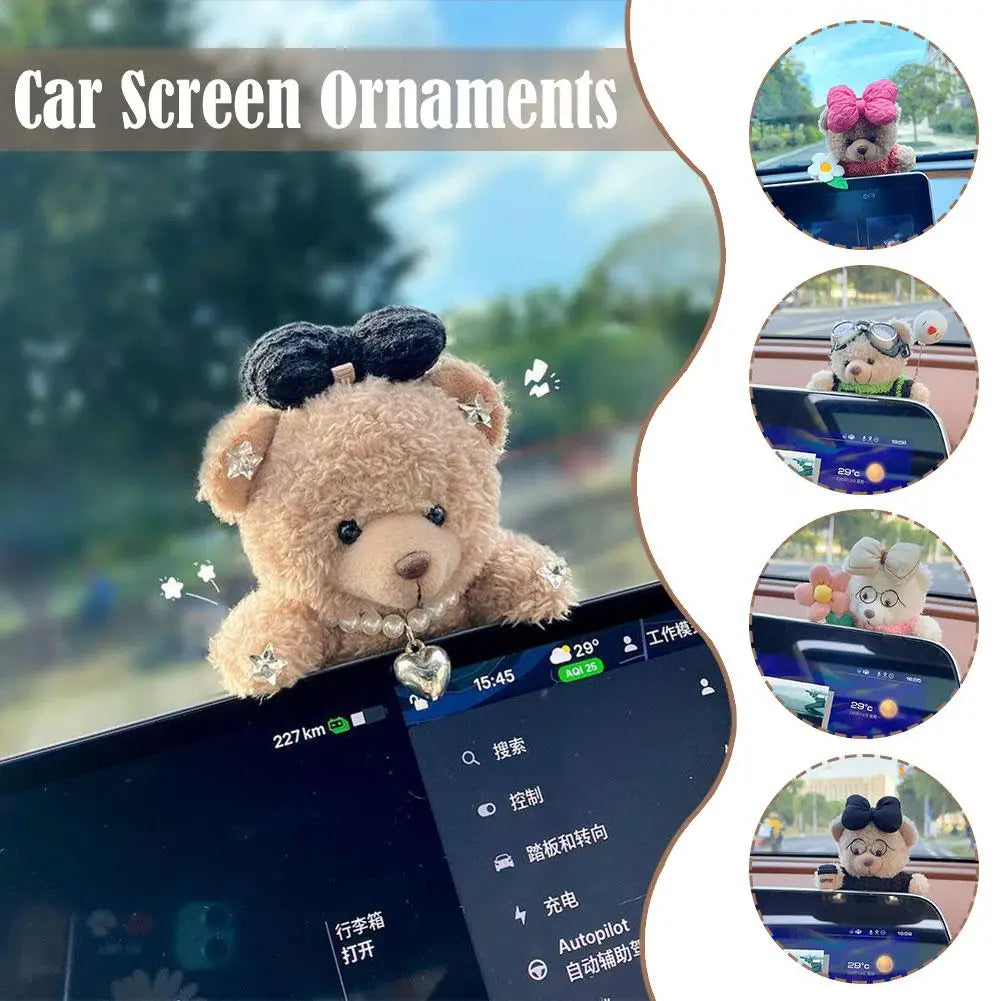 Car Internet Celebrity Accessorie Used For Car Gear Shift Decoration Cute Turn Signal Dolls Wiper Dolls Rearview Mirror Ornament
