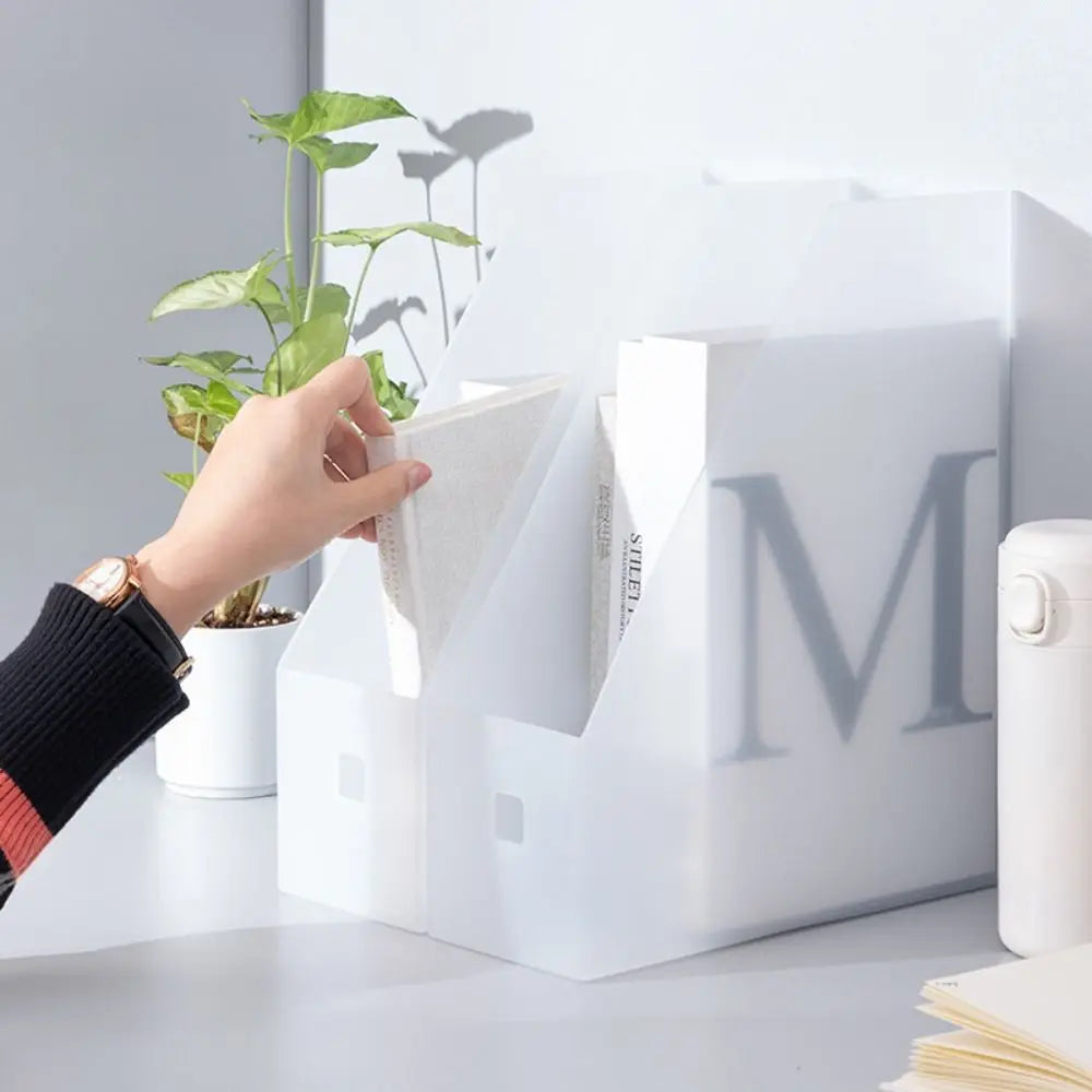 Sundries Storage Box Folding File Storage Box Desktop Organizer Transparent File Organizer Box Paper Organizer Minimalism
